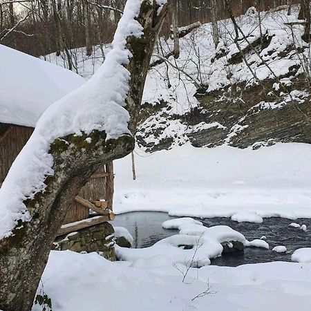 Хатина Біля Потока Villa ลุมชอเร ภายนอก รูปภาพ